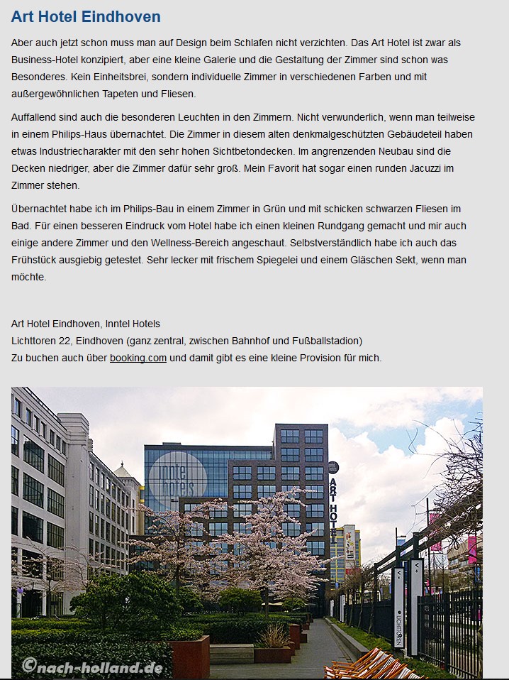 Inntel Hotels Art Eindhoven - Nach Holland