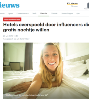 RTL Nieuws - Influencer aanvragen hotels - Inntel Hotels