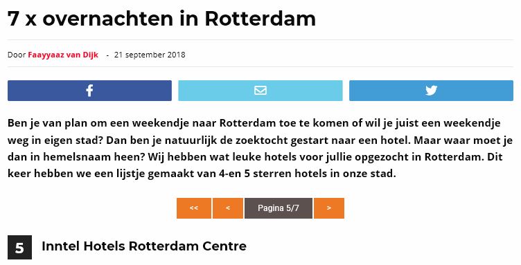 Inntel Hotels Rotterdam Centre - in de buurt Rotterdam 4 sterren hotel