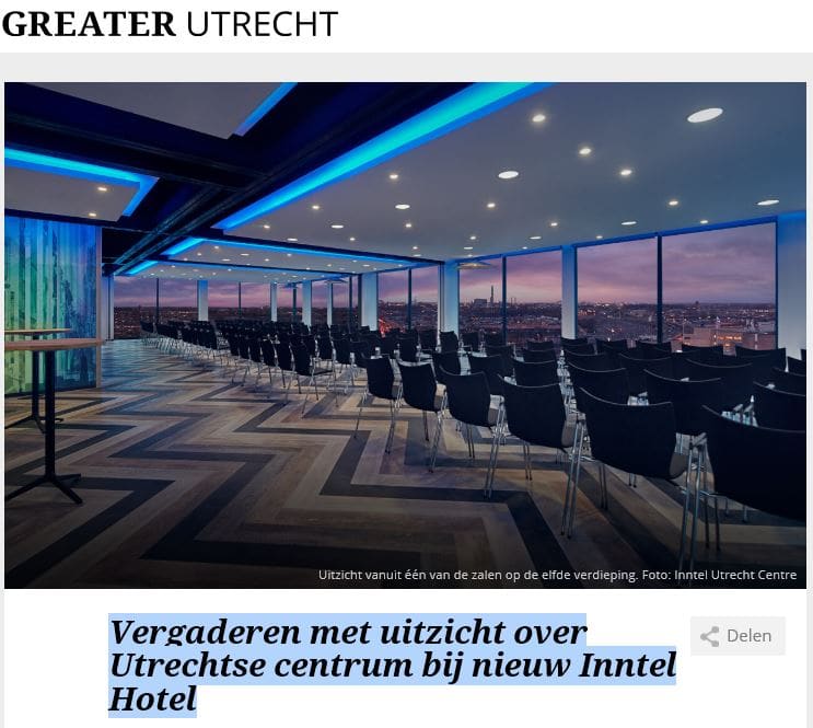 Inntel Hotels Utrecht Centre - Vergaderen in Utrecht Greater Venues