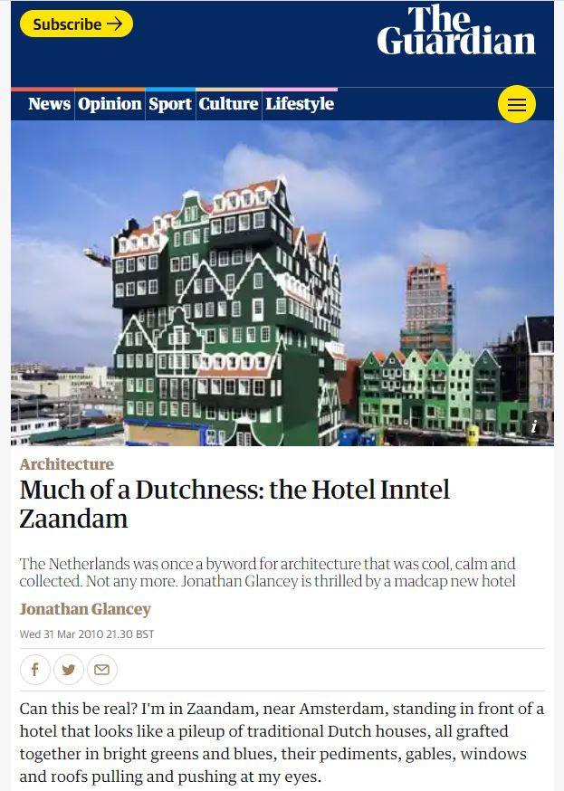 The Guardian - Inntel Hotels Amsterdam Zaandam